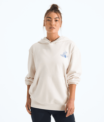 Unisex Mountain Celebration Relaxed Hoodie—Graphic - White Dune