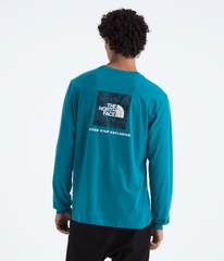 Men’s Evolution Regenerative Ink Box NSE Long-Sleeve Tee—Graphic - Dusk Blue/Summit Navy Regenerative Ink Print