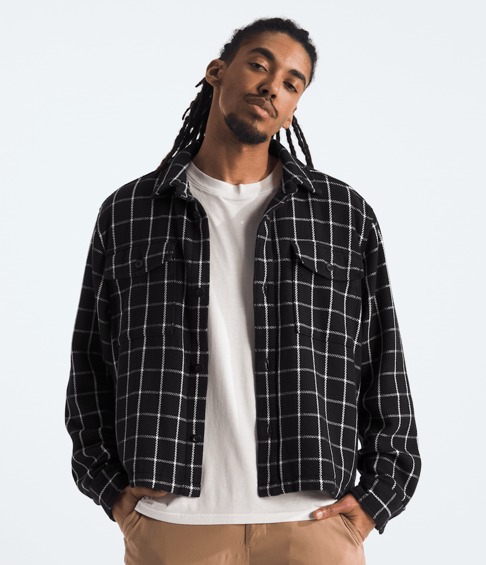 Men’s Valley Twill Utility Shacket - TNF Black Grid