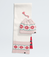 Cabin Ski Tuke And Scarf Set - White Dune/TNF Red