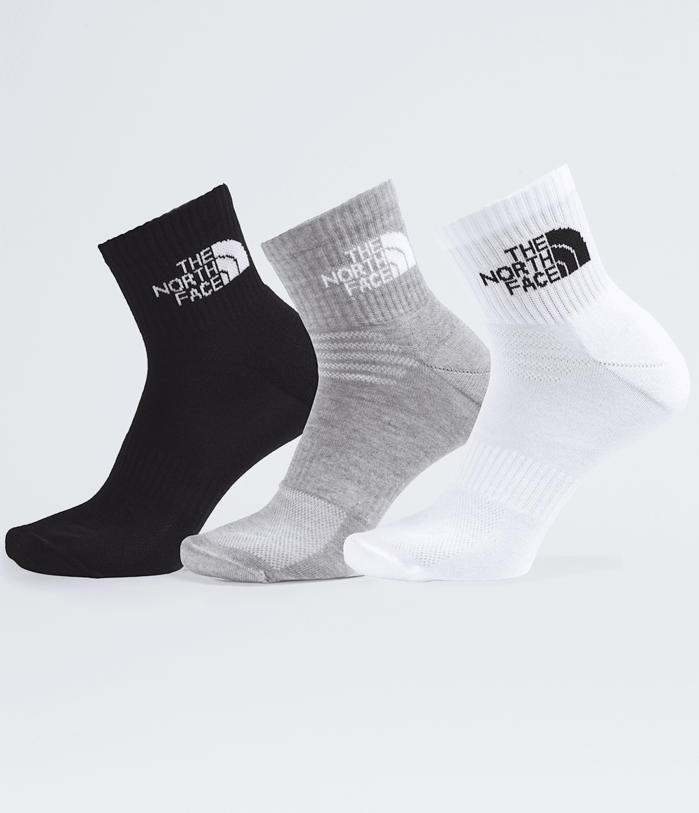 Multisport Cush Quarter Socks—3P - Black/Assorted