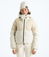 Women’s Cold Spell Corduroy Cropped Down Jacket - Gravel/White Dune
