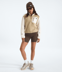 Women’s Yumiori ¼-Zip Jacket - Khaki Stone/White Dune/Utility Brown