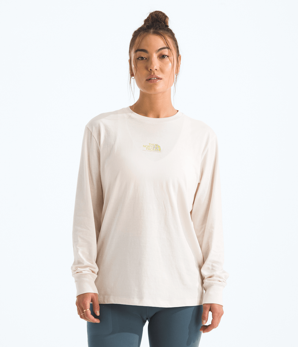 Women’s Floral Alpine Relaxed Long-Sleeve Tee - White Dune