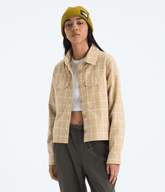 Women’s Valley Flannel Shirt—Plaid - Khaki Stone Grid Large Plaid