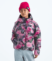 Girls’ North Down Hooded Jacket—Print - Pale Blossom Frozen Floral Print