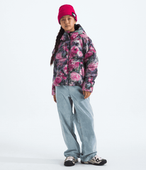 Girls’ North Down Hooded Jacket—Print - Pale Blossom Frozen Floral Print