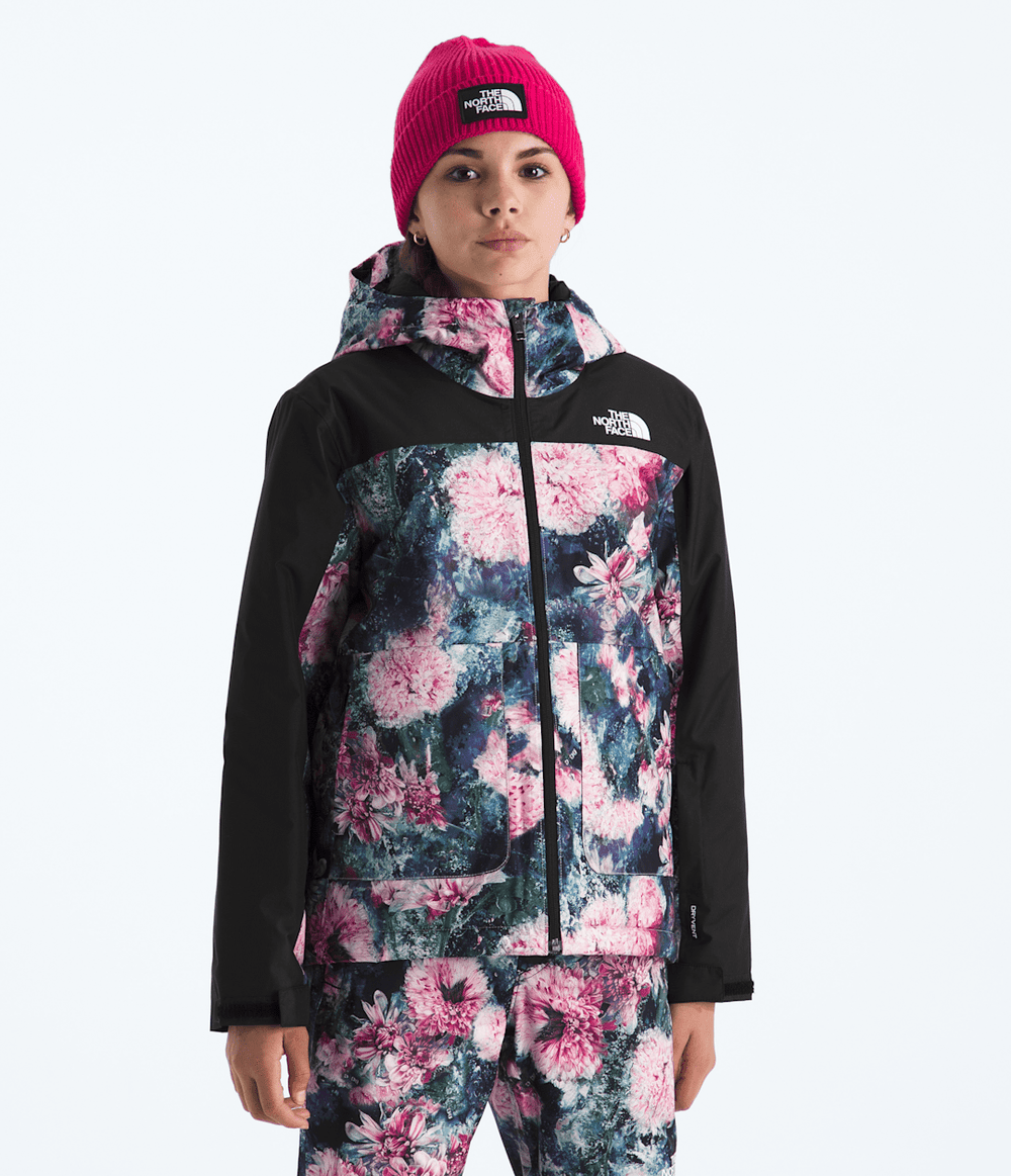 Girls’ Freedom Insulated Jacket—Print - Pale Blossom Frozen Floral Print