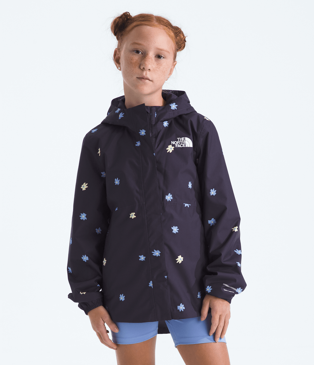 Girls’ Antora Rain Jacket—Print - Endless Dusk Simple Flower