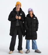 Boys’ & Girls’ Nuptse Long Parka - TNF Black/TNF Black