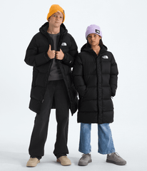 Boys’ & Girls’ Nuptse Long Parka - TNF Black/TNF Black