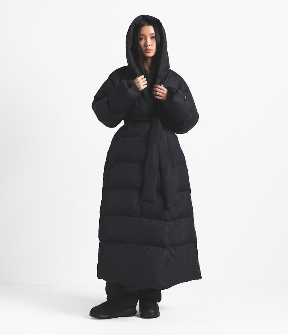 The North Face X SKIMS Women's Nuptse Wrap Parka - Sk Onyx