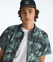 Men’s Short-Sleeve Baytrail Pattern Shirt - Duck Green Prairie Flowers Print