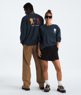 Unisex TNF™ Celebration Relaxed Crew—Graphic - Summit Navy