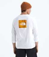 Men’s Evolution Regenerative Ink Box NSE Long-Sleeve Tee—Graphic - White Dune/Summit Gold Regenerative Ink Print