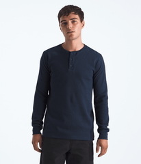 Men’s Waffle Long-Sleeve Henley - Summit Navy