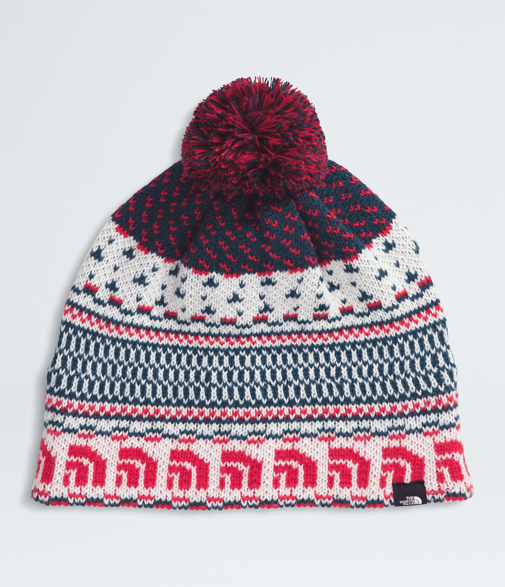 Cabin Ski Tuke - White Dune Jacquard/Pom