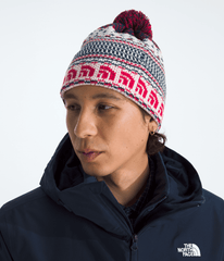 Cabin Ski Tuke - White Dune Jacquard/Pom