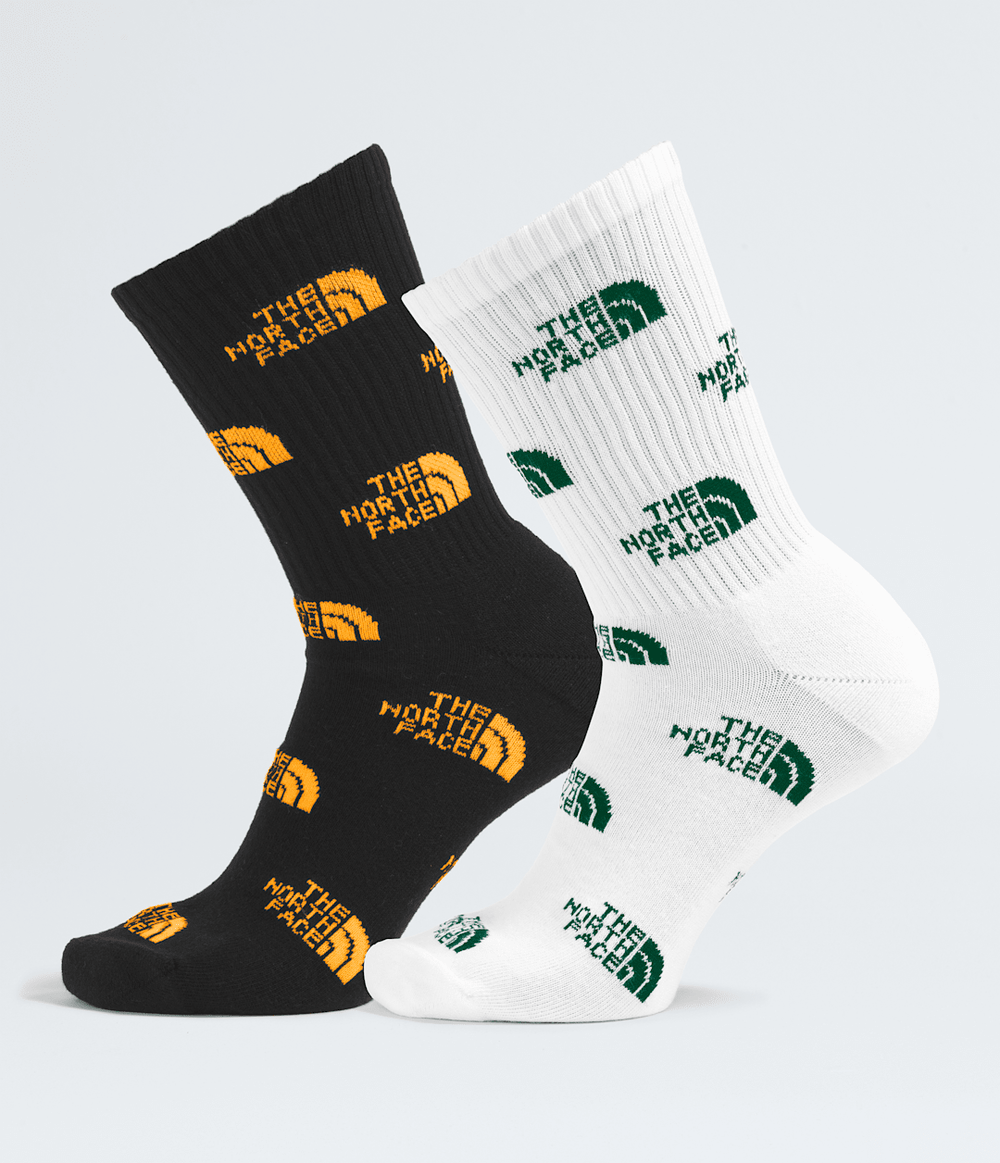 Everyday Crew Socks Logo—2P - TNF Black/Summit Gold/TNF White/Hunter Green