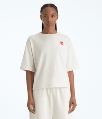 Women’s TNF™ Red Box Short-Sleeve Boxy Tee - White Dune