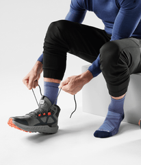 TNF X Smartwool HIKE Light Cushion Crew Socks - NIGHTFALL BLUE
