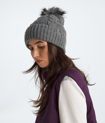Women’s Oh Mega Fur Pom Beanie - TNF Medium Grey Heather