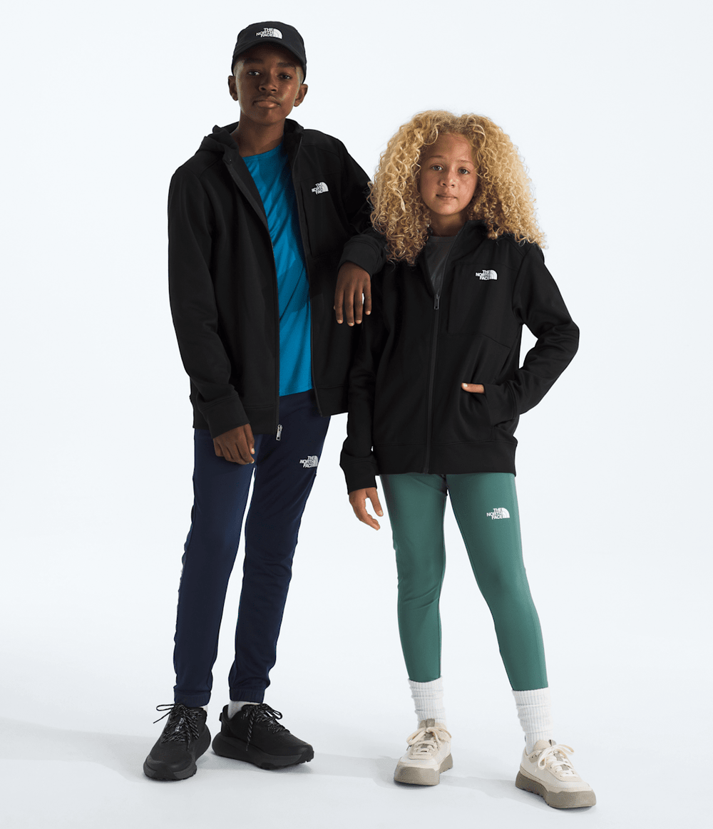 Boys’ & Girls’ TNF™ Performance Fleece Full-Zip Hooded Jacket - TNF Black