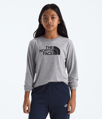 Boys’ & Girls’ Evolution Half Dome Long-Sleeve Tee - TNF Pale Grey Heather
