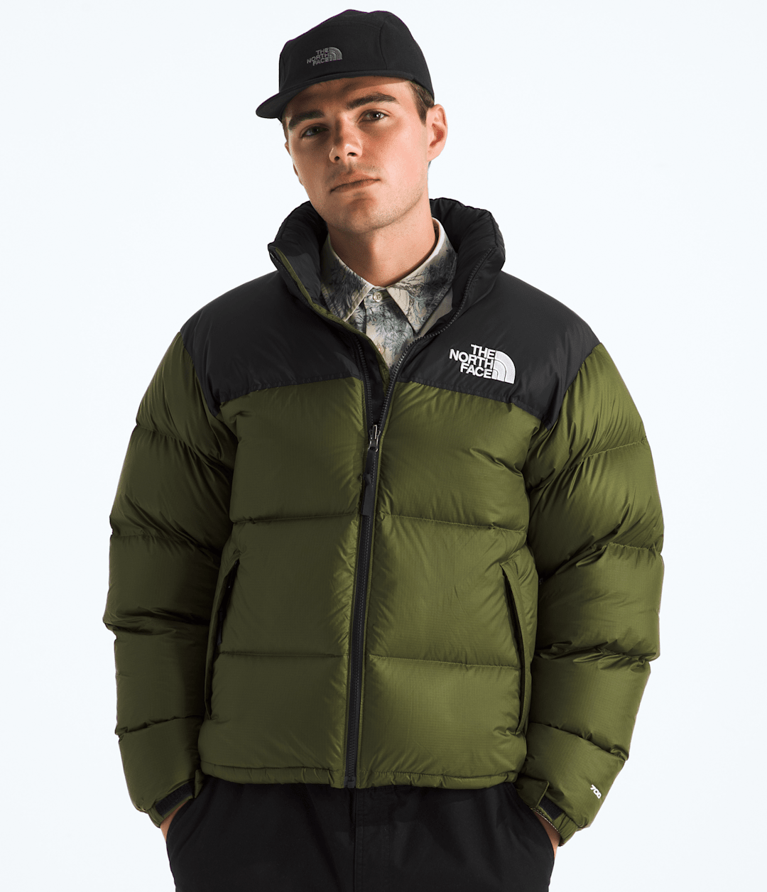 Men’s 1996 Retro Nuptse Jacket - Woodland Green-Tnf Black