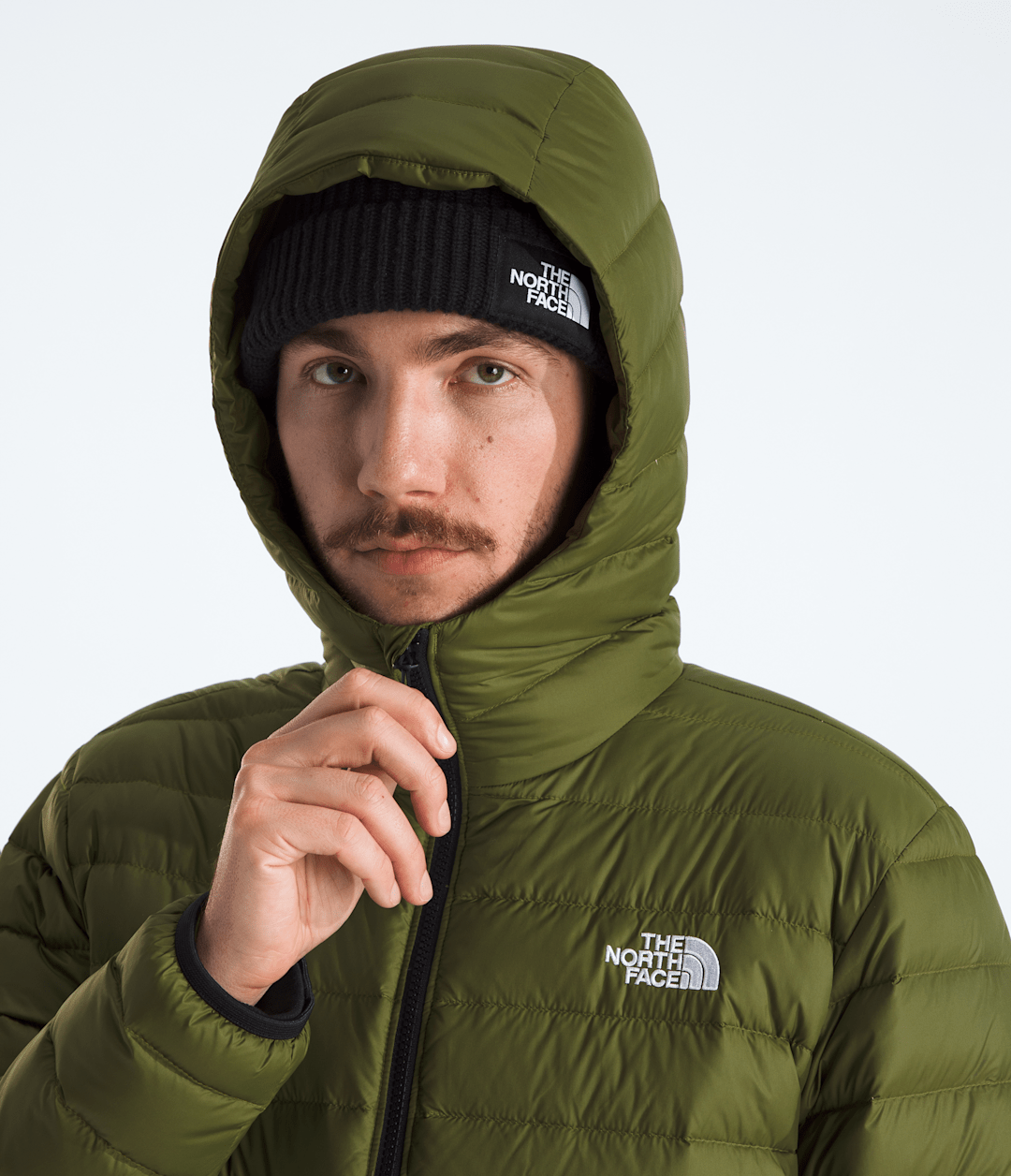 Men’s Classic Down Hooded Jacket - Woodland Green
