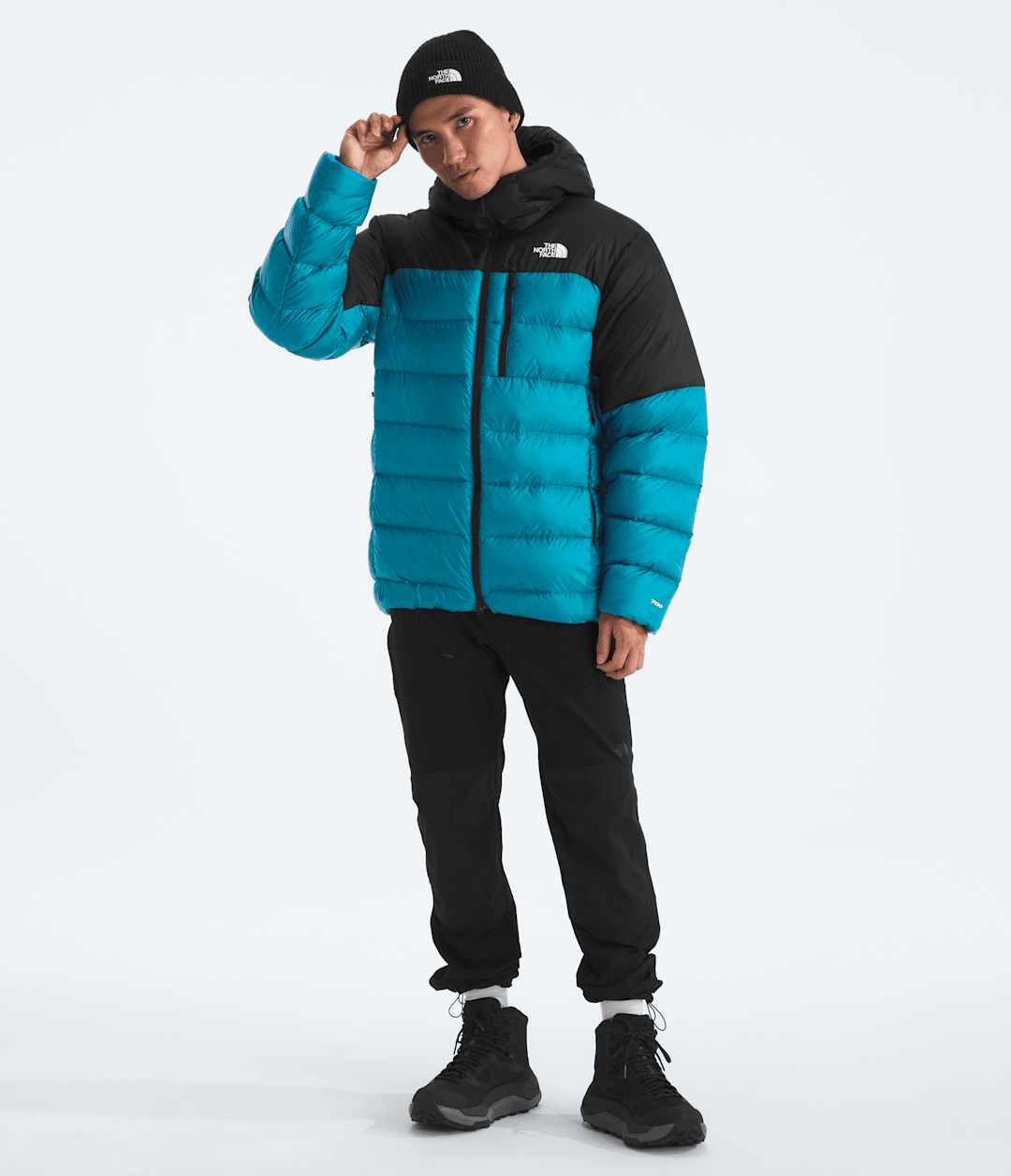 Men’s Kalix Down Hoodie - Dusk Blue/TNF Black