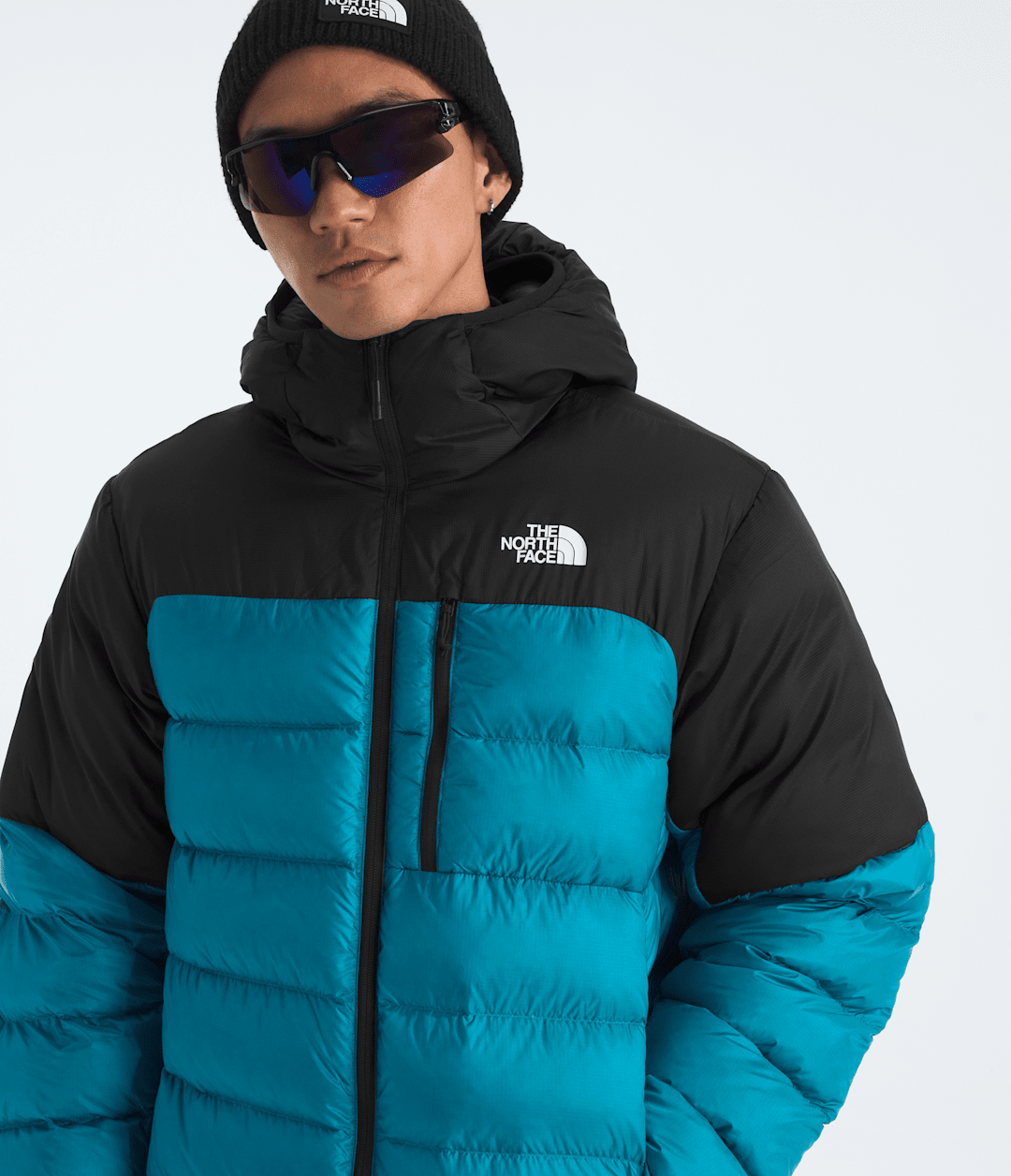 Men’s Kalix Down Hoodie - Dusk Blue/TNF Black