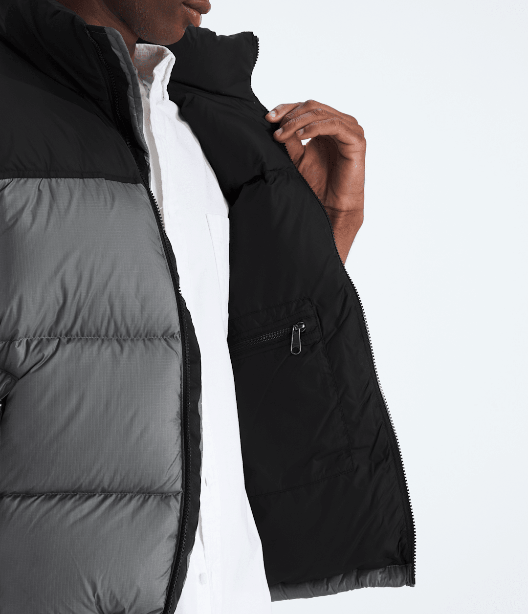 Men’s 1996 Retro Nuptse Vest - Smoked Pearl/TNF Black