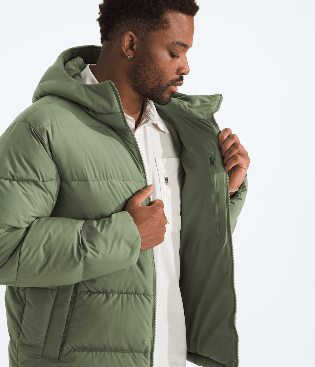 Men’s Frost Fall Hooded Jacket - Bark Mist