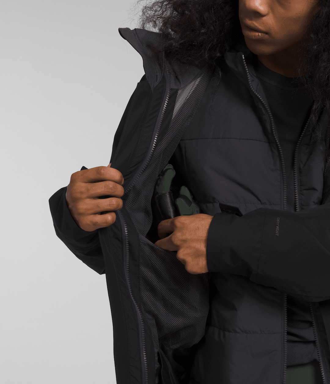 Men’s Clement Triclimate® Jacket - TNF Black/Asphalt Grey