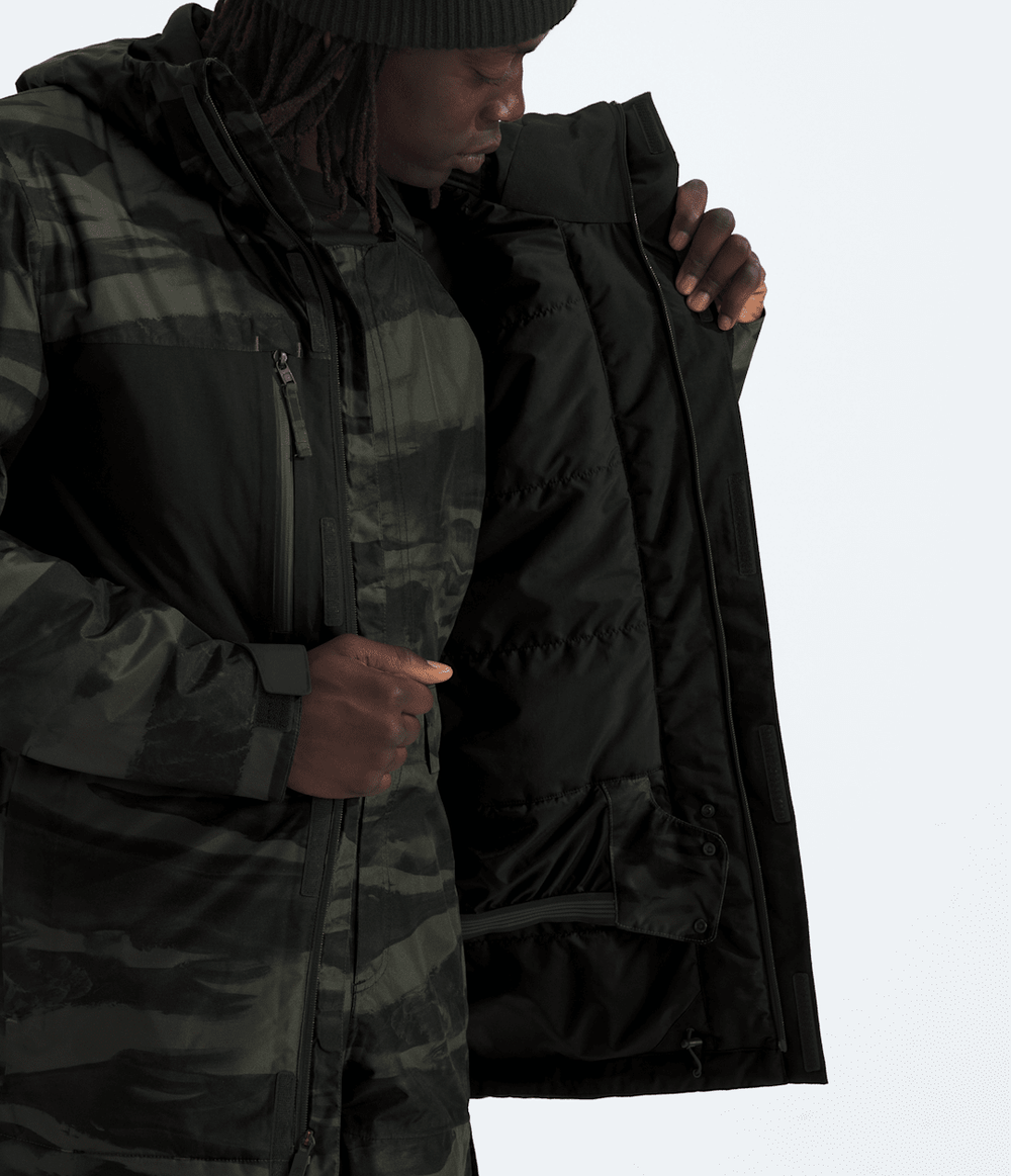 Men’s Freedom Insulated Jacket—Print - New Taupe Green Edge Of Light Print/TNF Black