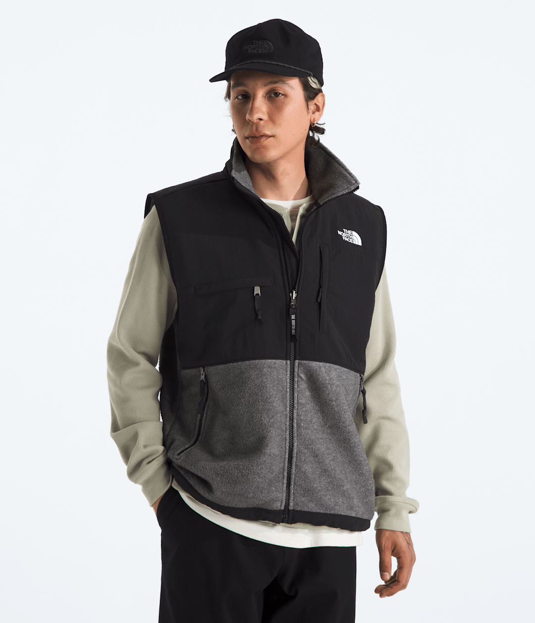 Men’s Retro Denali Vest - TNF Mid Grey Heather/TNF Black