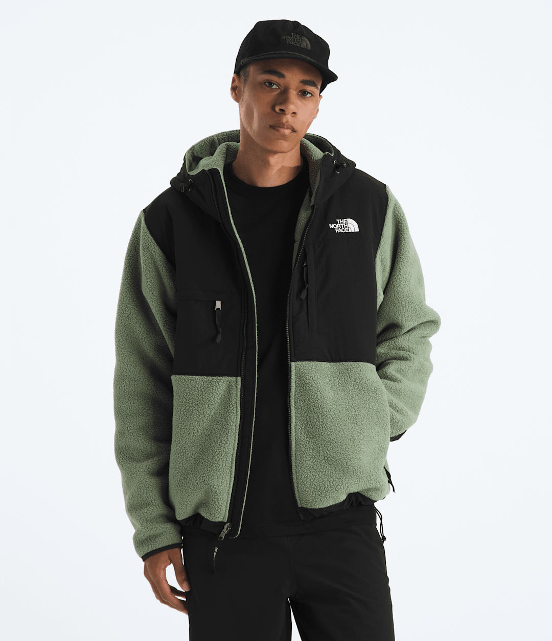 Men’s Retro Denali Hoodie - Bark Mist/TNF Black