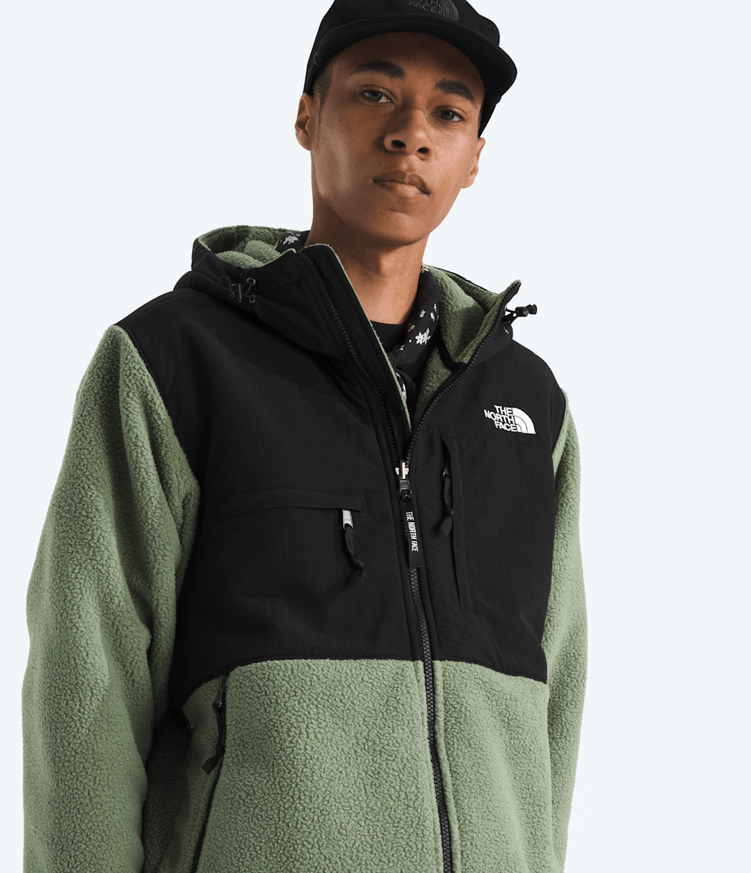 Men’s Retro Denali Hoodie - Bark Mist/TNF Black
