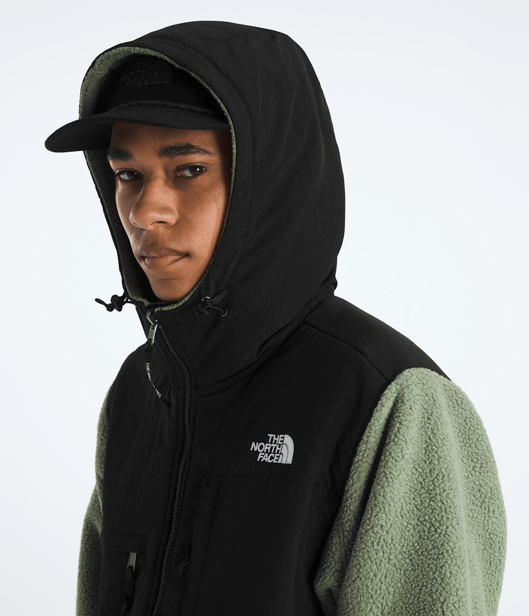 Men’s Retro Denali Hoodie - Bark Mist/TNF Black