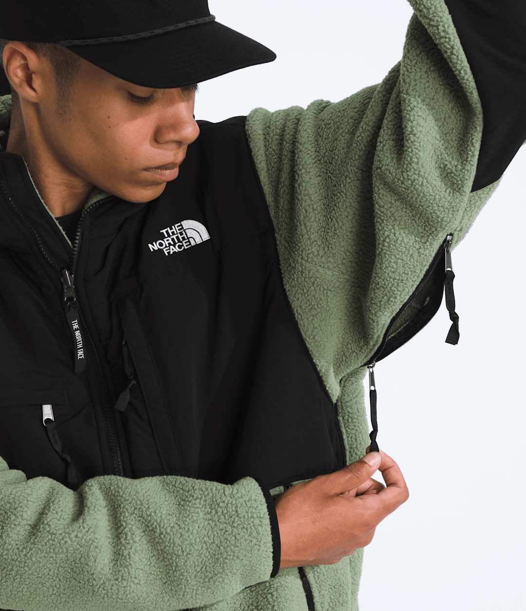 Men’s Retro Denali Hoodie - Bark Mist/TNF Black