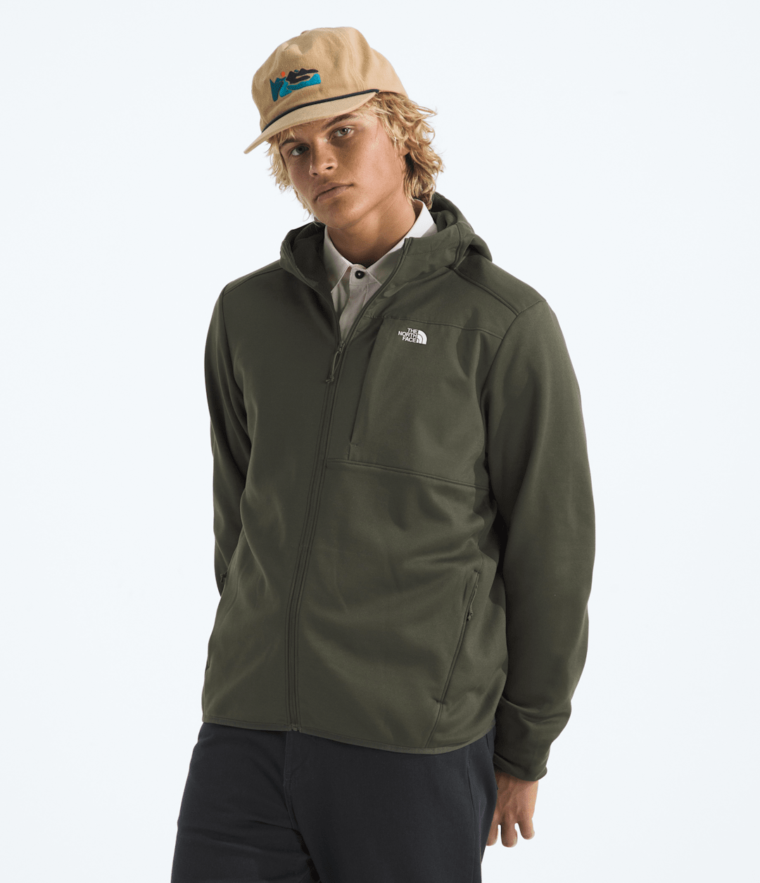 Men’s TNF™ Performance Fleece Full-Zip Hoodie - New Taupe Green