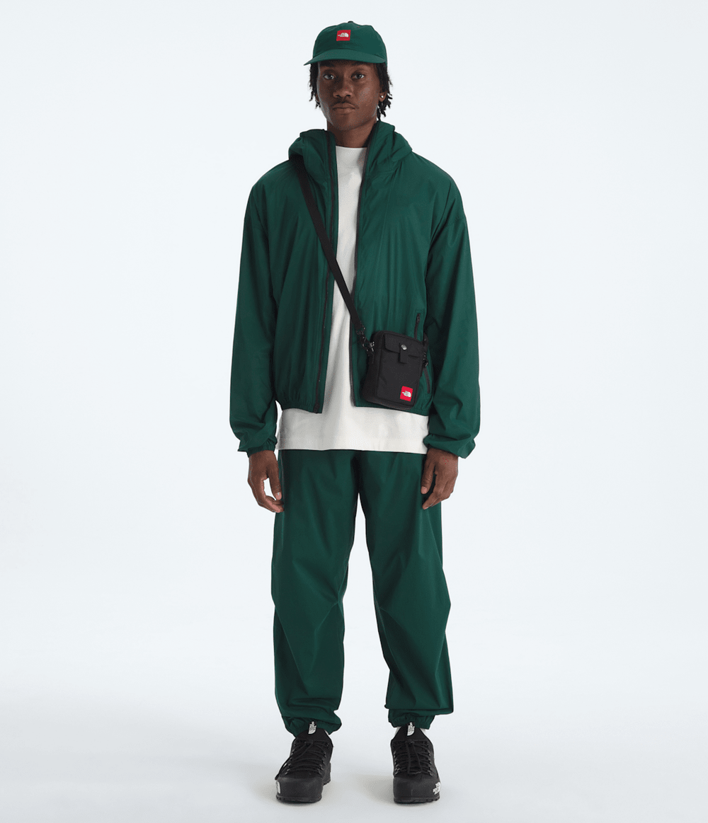 Men’s TNF™ Red Box Packable Hooded Wind Jacket - Hunter Green