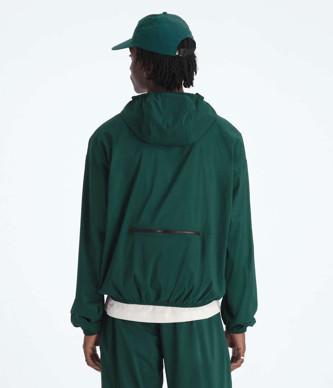Men’s TNF™ Red Box Packable Hooded Wind Jacket - Hunter Green
