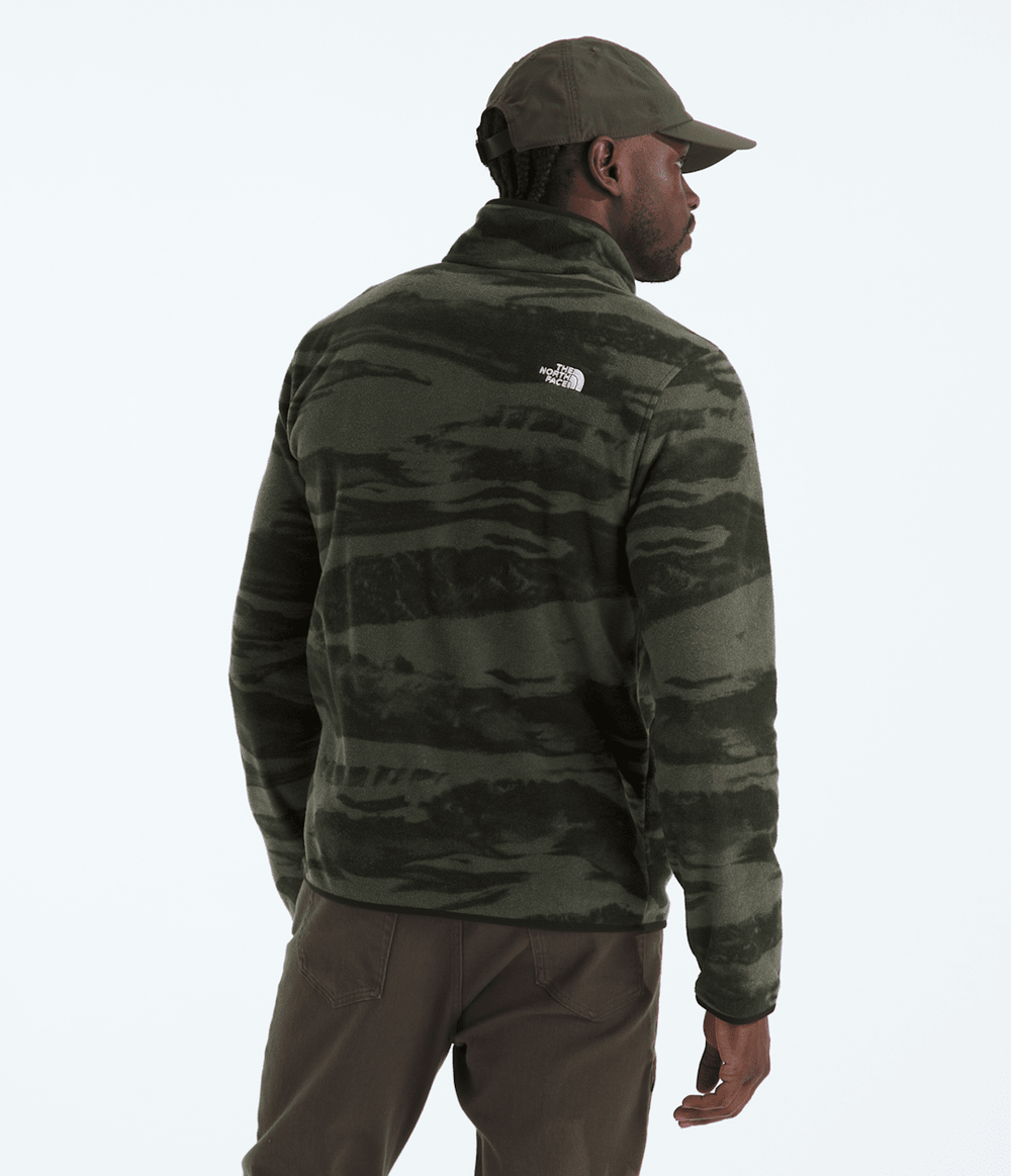 Men’s Glacier Fleece ¼-Zip—Print - New Taupe Green Edge Of Light Print