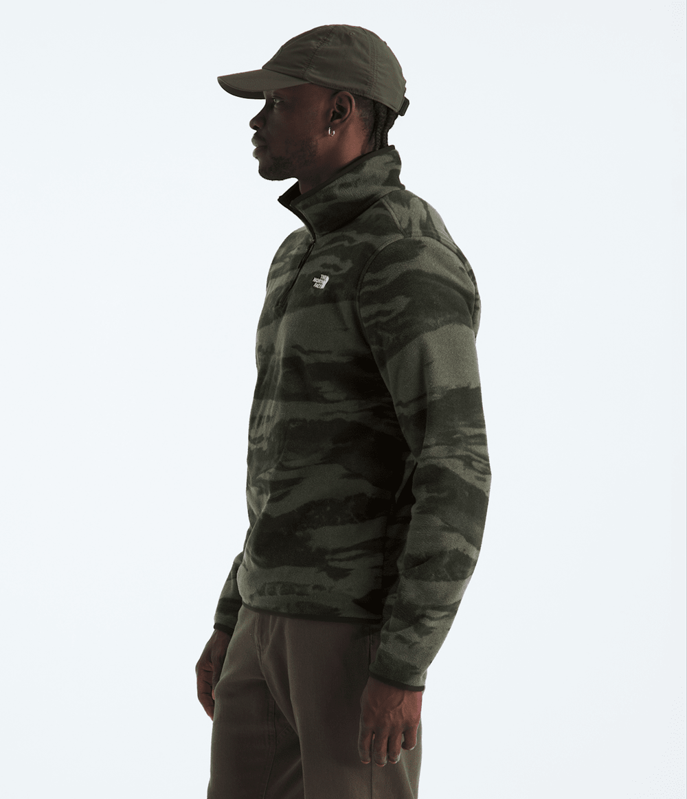 Men’s Glacier Fleece ¼-Zip—Print - New Taupe Green Edge Of Light Print