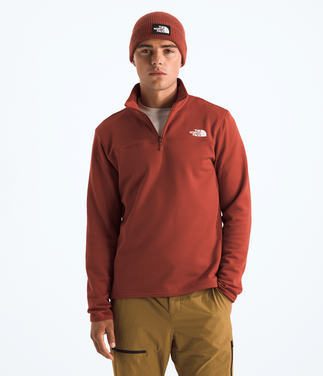Men’s Cedar Trail Grid Fleece ¼-Zip - Iron Clay
