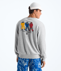 Unisex TNF™ Celebration Relaxed Crew—Graphic - TNF Light Grey Heather