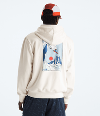 Unisex Mountain Celebration Relaxed Hoodie—Graphic - White Dune