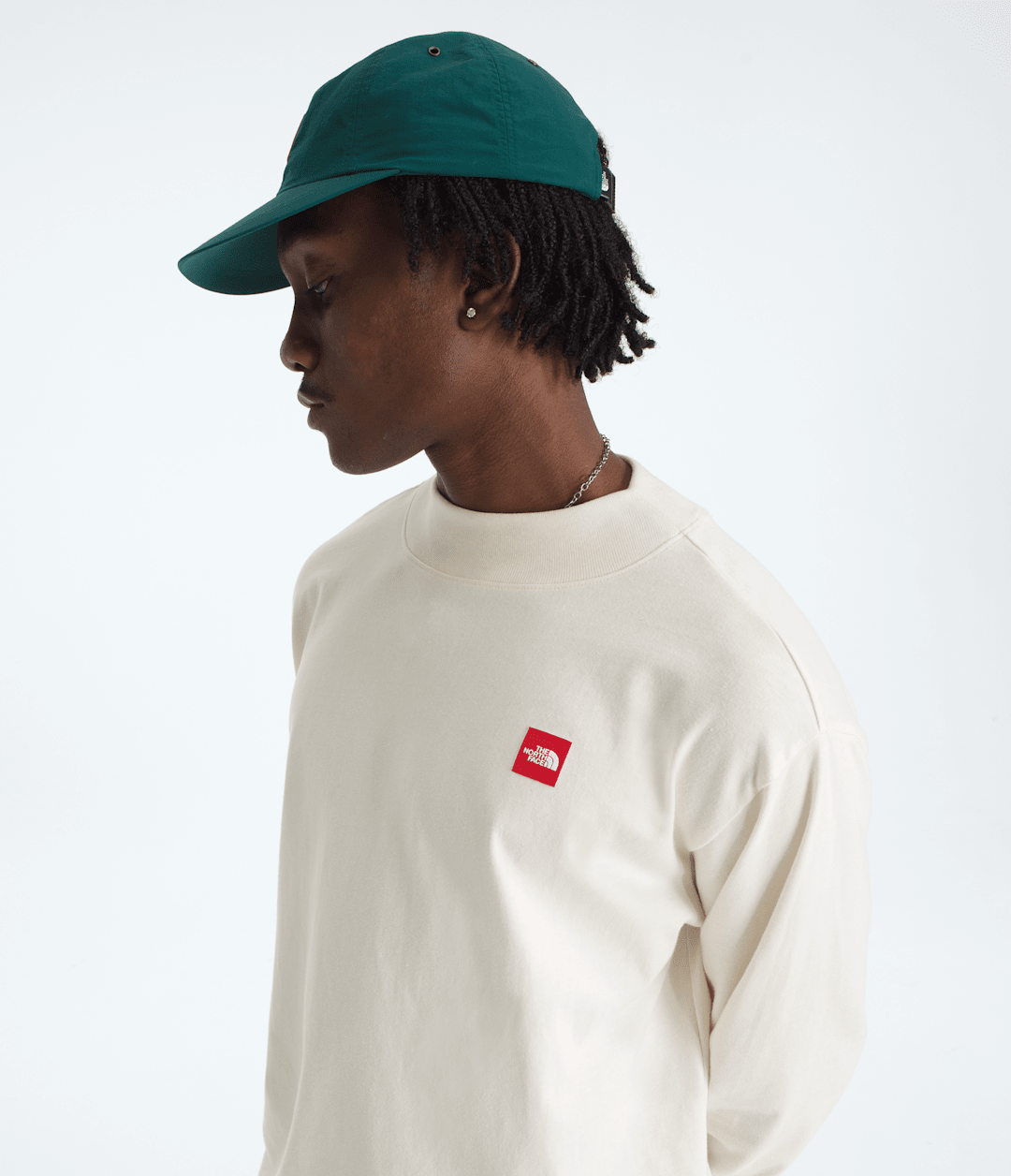 Men’s TNF™ Red Box Long-Sleeve Tee - White Dune